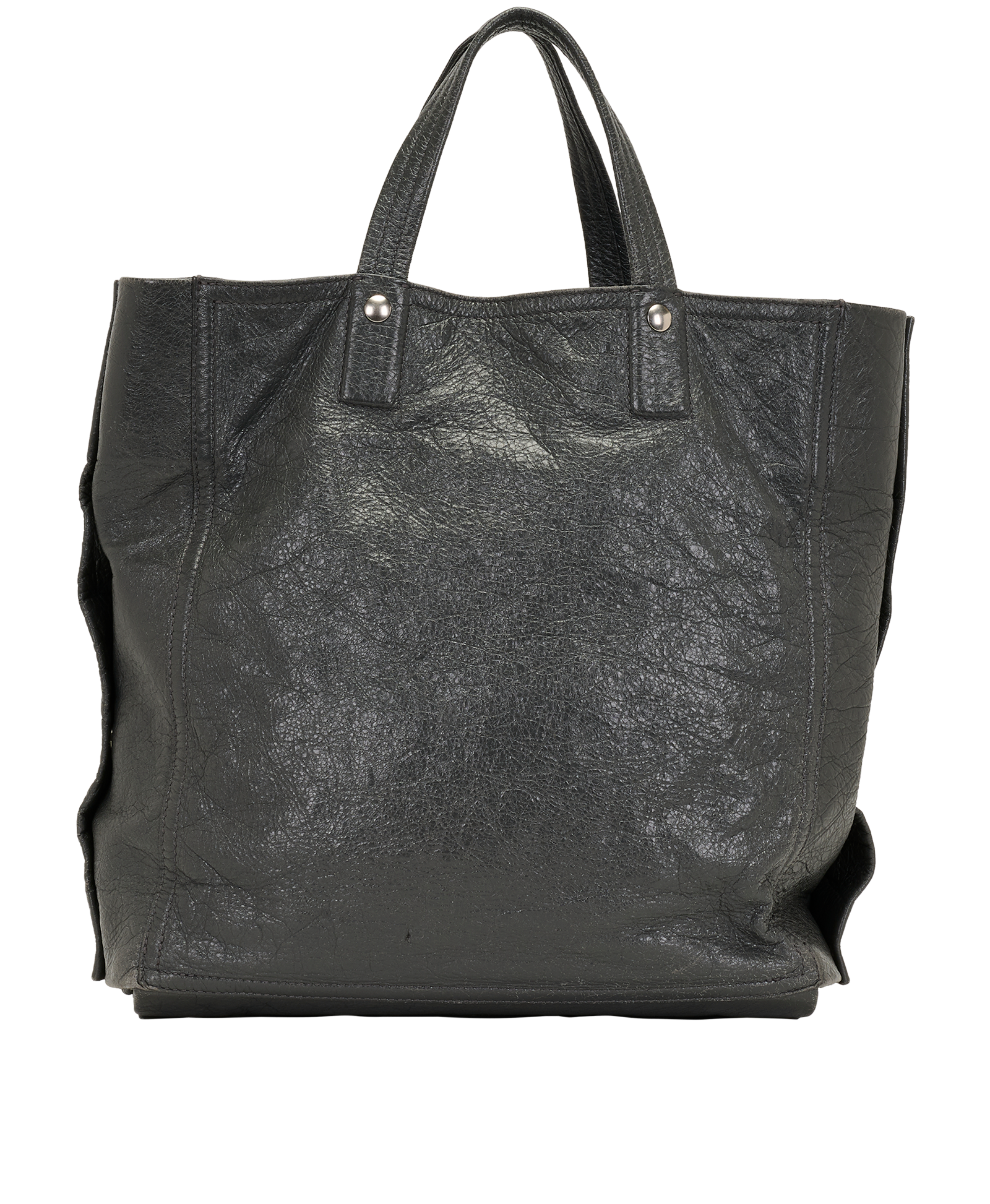 Papier Tote, &pound;280, Handbags, Black, Leather, Back view